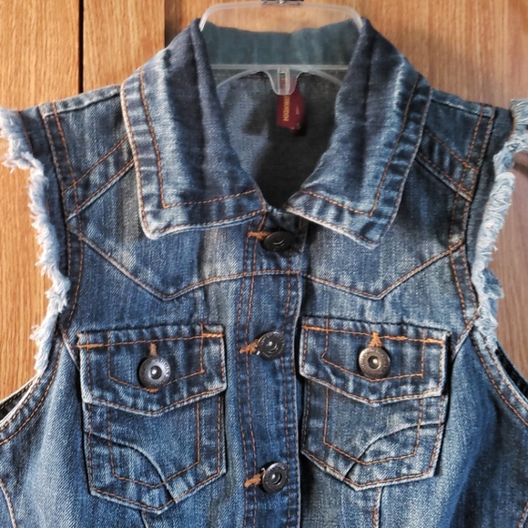 Jean Vest, Fringed & Distressed szS - Picture 4 of 8